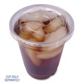 Cups and Lids | Boardwalk BWKPET912STRAW Crystal-Clear Cold Cup Straw-Slot Lids Fits 9 oz. Squat and 12 oz. PET Cups (1000/Carton) image number 8