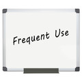 White Boards | MasterVision MA0307170 24 in. x 36 in. Value Lacquered Steel Magnetic Dry Erase Board - White Surface, Satin Aluminum Frame image number 2