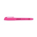 Highlighters | Universal UNV08855 Fluorescent Ink Chisel Tip Pocket Highlighters - Pink (1 Dozen) image number 2