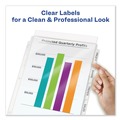 Just Launched | Avery 75500 Print and Apply Index Maker 11 in. x 8.5 in. Clear Label Sheet Protector Dividers with 5 White Tabs (1/Set) image number 1