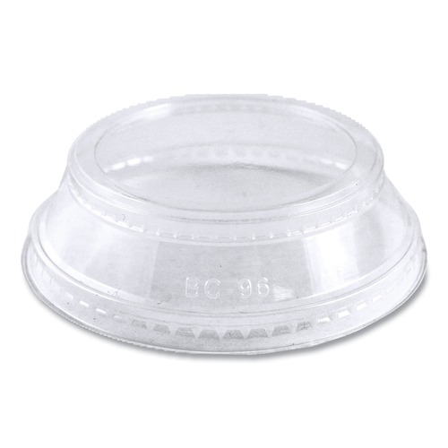 Cups and Lids | World Centric CPLCS12SH Plastic Dome Lid PLA Clear Cold Cup Lids Fits 9 oz to 24 oz Parfait Cups - Clear (1000/Carton) image number 0