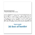 Back to School Sale | Carson-Dellosa 108495 3 in. x 3 ft. Dotted Straight Borders - Black/White (12/Pack) image number 2