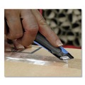 Box Cutters & Utility Knives | Cosco 091524 Easycut 6 in. Plastic Handle Self-Retracting Cutter with Safety-Tip Blade Holster and Lanyard - Black/Blue image number 5