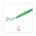 Highlighters | Universal UNV08852 Chisel Tip Pocket Highlighters - Fluorescent Green (1 Dozen) image number 7