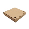 Food Trays, Containers, and Lids | BluTable REM-BX-KRSTCK-12KSBFL 12 in. x 12 in. x 2 in. Paper Pizza Boxes - Brown (50/Pack) image number 3