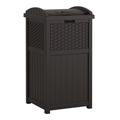 Trash & Waste Bins | Suncast GHW1732BK Trash Hideaway 30-Gallon Plastic Waste Bin - Black image number 0