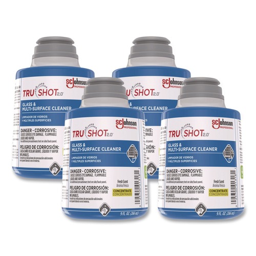 All-Purpose Cleaners | SC Johnson 379846 TruShot 2.0 Glass and Multisurface Cleaner Fresh Scent 9 oz Cartridge (4/Carton) image number 0