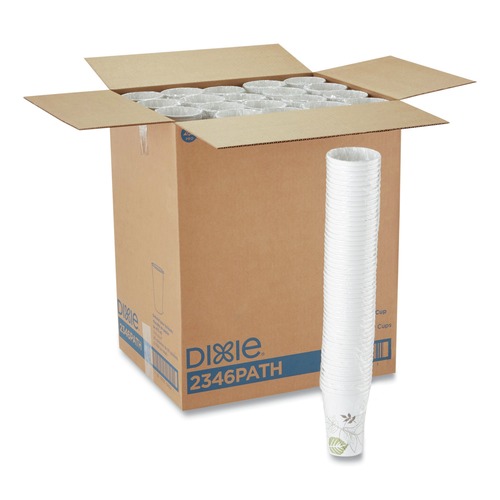  | Dixie 2346PATH Pathways 16 oz. Paper Hot Cups (50/Sleeve, 20 Sleeves/Carton) image number 0