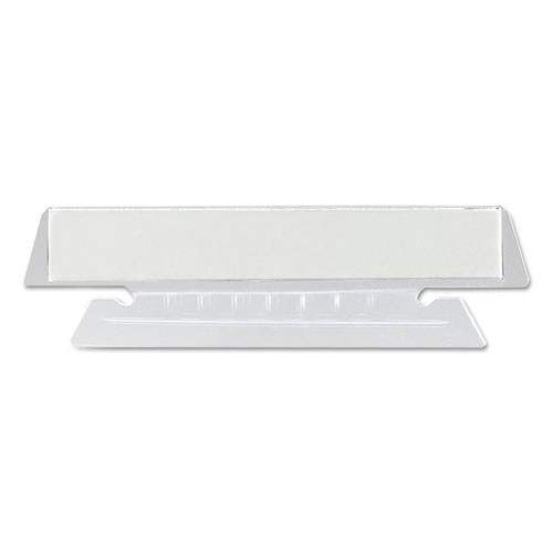 File Folders | Smead 64615 3.5 in. Wide 1/3-Cut Poly Index Tabs and Inserts For Hanging File Folders - White/Clear (25/Pack) image number 0