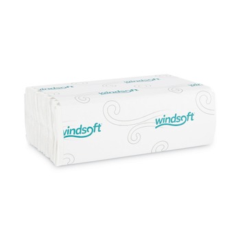 Windsoft 101C 10.2 in. x 13.25 in. 1-Ply C-Fold Paper Towels - White (200/Pack, 12 Packs/Carton)