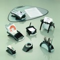 Desktop Organizers | Durable 241201 5.13 in. x 9.31 in. x 3.56 in. TELINDEX Plastic Desk Address Card File - Graphite/Black image number 2