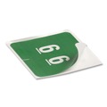 File Folders | Smead 67426 1.5 in. x 1.5 in. 6 Numerical End Tab File Folder Labels - Green (1-Roll) image number 2