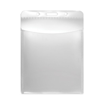 Advantus 75604 3.5 in. x 5.13 in. Holder 3.13 in. x 4.5 in. Vertical Insert PVC-Free Badge Holders - Clear (50/Pack)