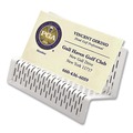 Desk Accessories & Office Organizers | Artistic ART20001WH Urban Collection Perforated Steel Punched Metal Business Card Holder Holds 50 2 in. x 3.5 in. Cards - White image number 3