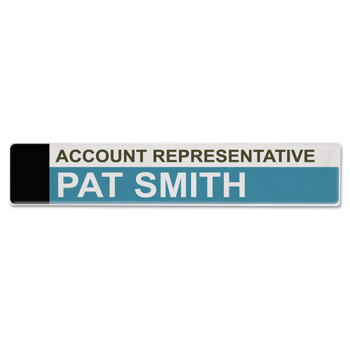 Office Presentation Supplies | Advantus 75329 9 in. x 2 in. Panel Wall Sign Acrylic Name Holder - Clear (6/Pack) image number 0