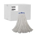 Mops | Boardwalk BWK720R 20 oz. Economical Lie-Flat Rayon Fiber Mop Head - White (12/Carton) image number 0