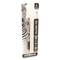 Back to School Sale | Zebra ZEB27111 F-301 Ballpoint Pen, Retractable, Fine 0.7 mm, Black Ink, Stainless Steel/Black Barrel image number 2