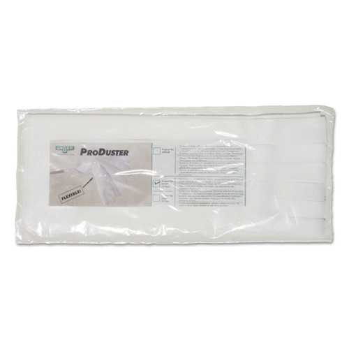 Cleaning Brushes | Unger DS50Y Polyester 7 in. x 18 in. ProDuster Disposable Replacement Sleeves - White (50/Pack) image number 0