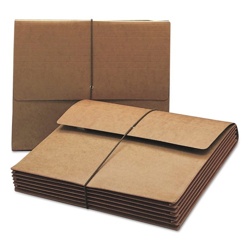 File Folders | Smead 71189 5.25 in. Expansion Legal Size 1 Section Elastic Cord Closure Extra-Wide Expanding Wallets - Redrope image number 0