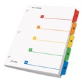 Binders | Cardinal 60518 11 x 8.5 OneStep Printable Table of Contents and 1 to 5 Dividers - White/Assorted Tabs (5/Set) image number 2