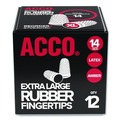 Back to School Sale | ACCO S7054014C Rubber Finger Tips - 14 (X-Large), Amber (1 Dozen) image number 0