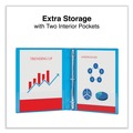 Binders | Universal UNV20703 11 in. x 8.5 in. 0.5 in. Capacity 3 Rings Slant D-Ring View Binder - Light Blue image number 8