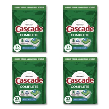 PRODUCTS | Cascade 80797047 Complete ActionPacs, Fresh Scent, 17.6 oz Bag, 33 Pacs/Bag, 4 Bags/Carton