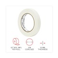 Tapes | Universal UNV51334 3 in. Core 18 mm x 54.8 mm Removable General Purpose Masking Tape - Beige (6/Pack) image number 3