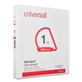 Back to School Sale | Universal UNV20742 11 in. x 8.5 in. 1 in. Capacity 3 Rings Slant D-Ring View Binder - White image number 0