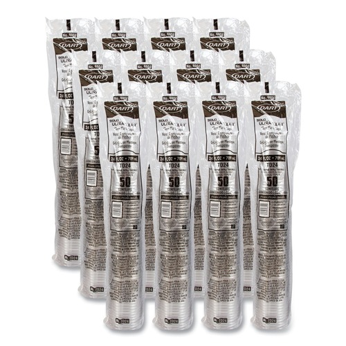 Just Launched | Dart TD24 24 oz. Ultra Clear PET Cold Cups - Clear (600/Carton) image number 0
