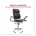 Office Chairs | Alera ALELT42B49-ES 19.49 in. - 22.44 in. Seat Height Leithen Bonded Leather Big and Tall Midback Chair Supports 400 lbs - Black Seat/Back, Silver Base image number 4