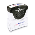 Stamps & Stamp Supplies | ACCUSTAMP2 035541 1.63 in. x 0.5 in. EMAILED Pre-Inked Shutter Stamp - Red/Blue image number 0