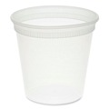 Food Trays, Containers, and Lids | Pactiv Corp. YL5024 24 oz 4.55 x 4.55 x 4.35 Newspring DELItainer Microwavable Plastic Container - Clear (480/Carton) image number 2