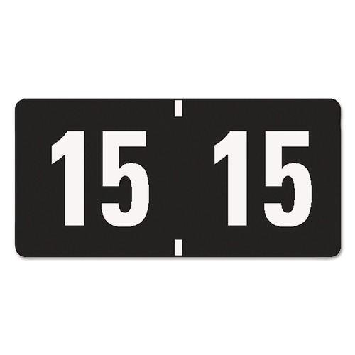 Labels | Smead 68315 0.75 in. x 1.5 in. "20-in Yearly End Tab File Folder Labels - Black (500/Roll) image number 0