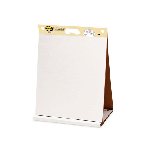 Back to School Sale | Post-it Easel Pads Super Sticky 563R 20 in. x 23 in. Unruled Original Tabletop Easel Pad with Self-Stick Sheets - White (20-Sheets/Pad) image number 0
