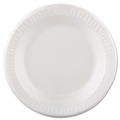  | Dart 10PWQR 10.25 in. Quiet Classic Laminated Foam Dinnerware Plate - White - (500/Carton) image number 1