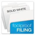File Folders | Pendaflex 152 1/3 WHI 1/3-Cut Tabs Assorted Letter Size Colored File Folders - White (100/Box) image number 2