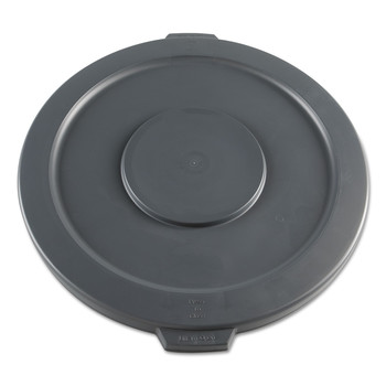 Boardwalk 1868182 Plastic Round Flat-Top Lid for 32 gal. Waste Receptacles - Gray
