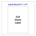 Labels | Avery 08255 8.5 in. x 11 in. Full-Sheet Vibrant Inkjet Color-Print Labels - Matte White (20/Pack) image number 1