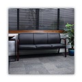 Office Furniture & Lighting | Alera ALERL2319M Reception Lounge WL Series 65.13 in. x 26.13 in. x 33 in. 3-Seat Sofa - Black image number 5