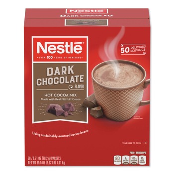  | Nestle 12096919 0.71 oz. Hot Cocoa Mix - Dark Chocolate (50/Box)