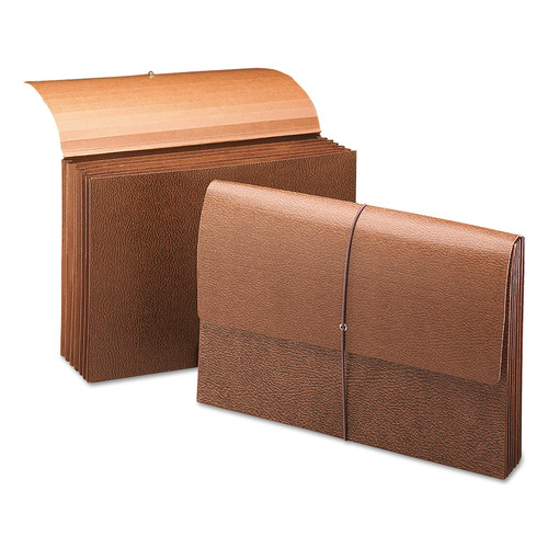 File Folders | Smead 72375 5.25 in. Expansion 6 Section Legal Size Classic Expanding Partition Wallet with Tear Resistant Gusset/Elastic Cord - Redrope image number 0