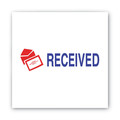 Stamps & Stamp Supplies | ACCUSTAMP2 035537 1.63 in. x 0.5 in. RECEIVED Pre-Inked Shutter Stamp - Red/Blue image number 2