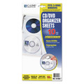 Sheet Protectors | C-Line 61958 4-Disc Capacity Deluxe CD Ring Binder Storage Pages - Clear/White (10/Pack) image number 0