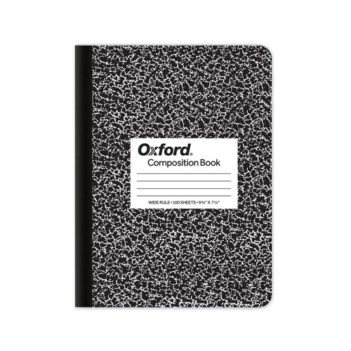 Notebooks & Pads | TOPS 63795 (100) 9.75 in. x 7.5 in. Sheets Wide/Legal Rule Composition Book - Black Marble Cover image number 0
