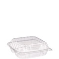  | Dart C90PST3 ClearSeal 8.25 in. x 8.25 in. x 3 in. Hinged-Lid Plastic Containers - Clear (250/Carton) image number 3
