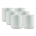 Paper Towels and Napkins | Boardwalk 8122 8 in. x 800 ft. 1-Ply Hardwound Paper Towels - White (6/Carton) image number 0
