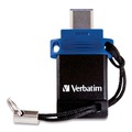 Office Electronics & Batteries | Verbatim 99155 Store ‘n' Go 64 GB Dual USB 3.0 Flash Drive for USB-C Devices - Blue image number 1
