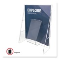 Desk Shelves | Deflecto 55501 9.13 in. x 3.25 in. x 11.88 in. Stand-Tall Wall-Mount Magazine Literature Rack - Clear image number 6