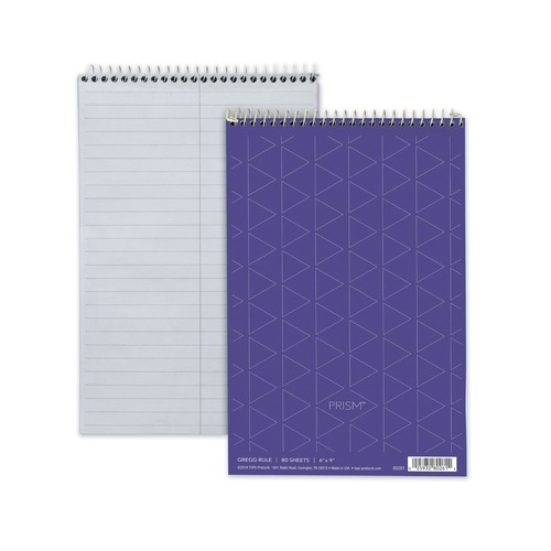Notebooks & Pads | TOPS 80264 80-Sheets 6 in. x 9 in. Gregg Rule Prism Steno Pads - Orchid Cover (4/Pack) image number 0